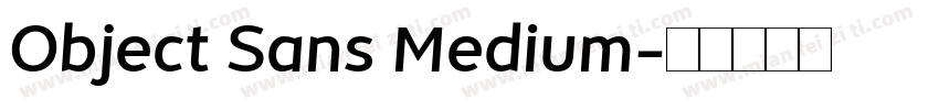 Object Sans Medium字体转换
